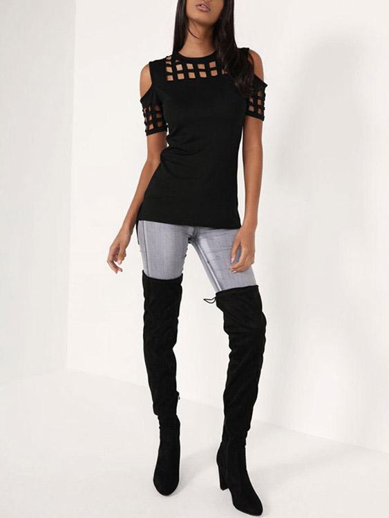 OEM Ladies Black T-Shirts