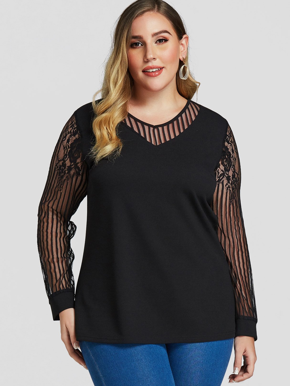 ODM Ladies Long Sleeve Plus Size Tops