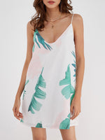 Wholesale White V-Neck Sleeveless Mini Dresses
