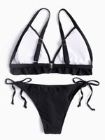 NEW FEELING Womens Black Bikinis