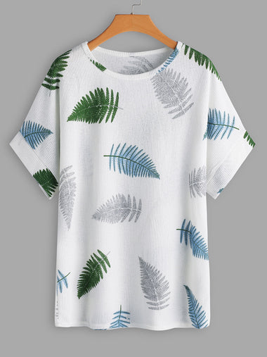Wholesale Round Neck Short Sleeve White Plus Size Tops