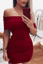 NEW FEELING Womens Burgundy Mini Dresses