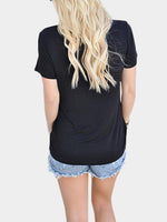NEW FEELING Womens Black T-Shirts