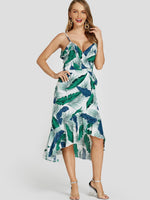 OEM Ladies Green Floral Dresses