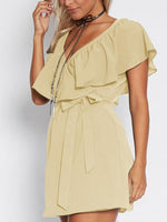 Womens Short Sleeve Mini Dress