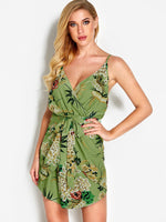 OEM Ladies Green Floral Dresses