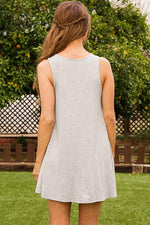NEW FEELING Womens Light Grey Casual Dresses