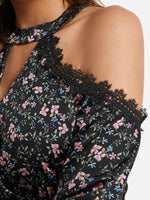 OEM ODM Black Lace Back Dress