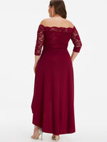 NEW FEELING Womens Burgundy Plus Size Dresses
