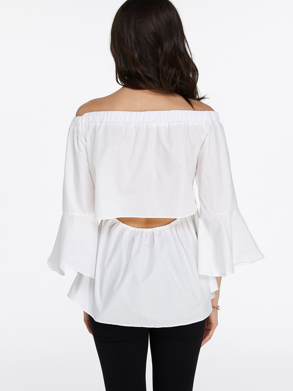 NEW FEELING Womens White Blouses