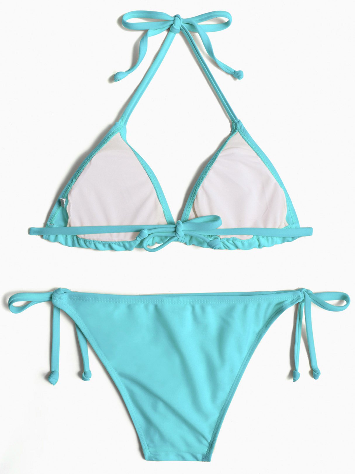 NEW FEELING Womens Sky Blue Bikinis
