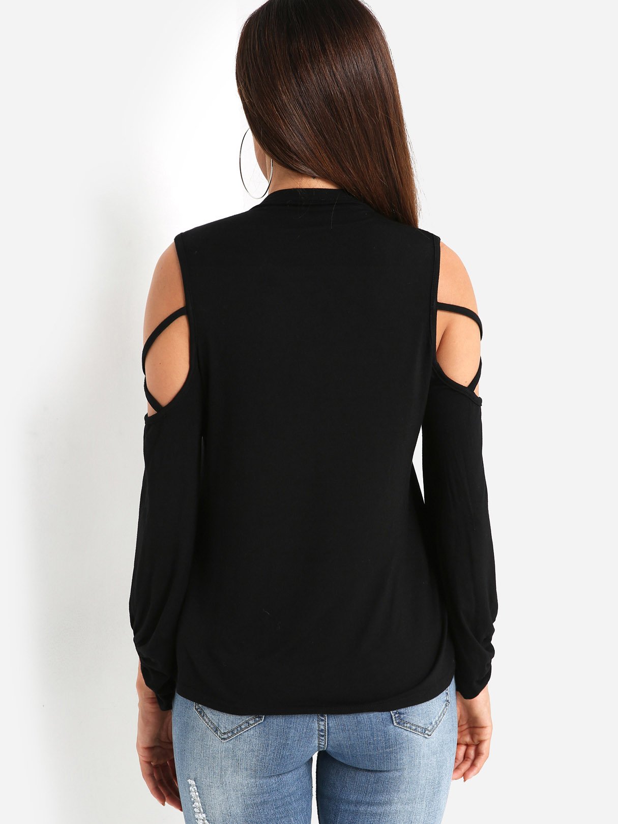 NEW FEELING Womens Black T-Shirts
