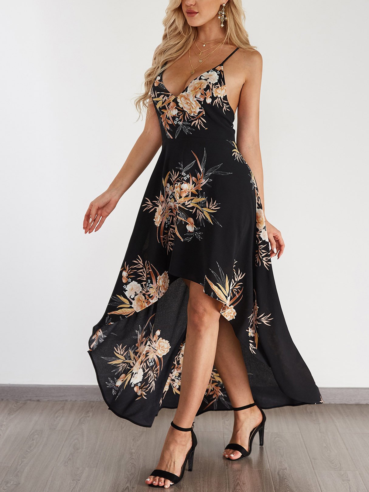OEM ODM Womens Green Floral Dresses