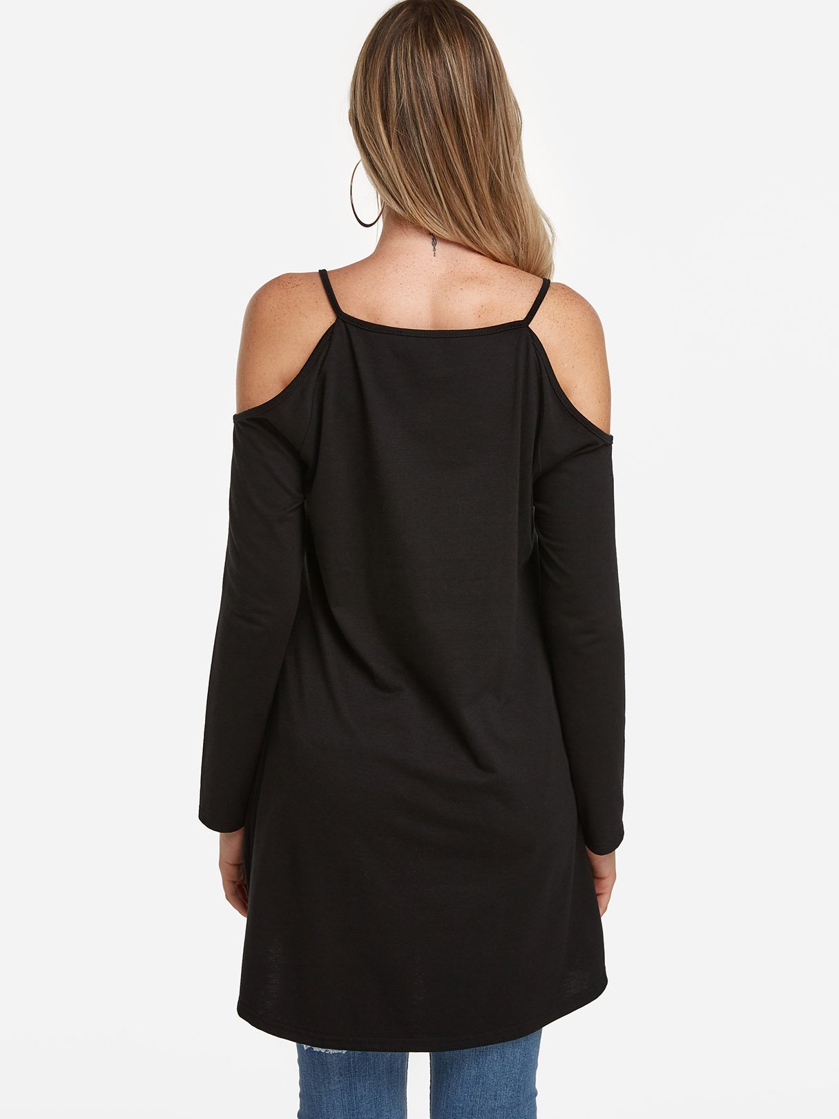NEW FEELING Womens Black T-Shirts