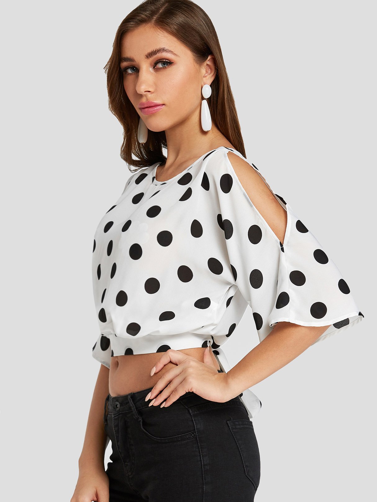 OEM Ladies White Crop Top