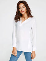 NEW FEELING Womens White Blouses