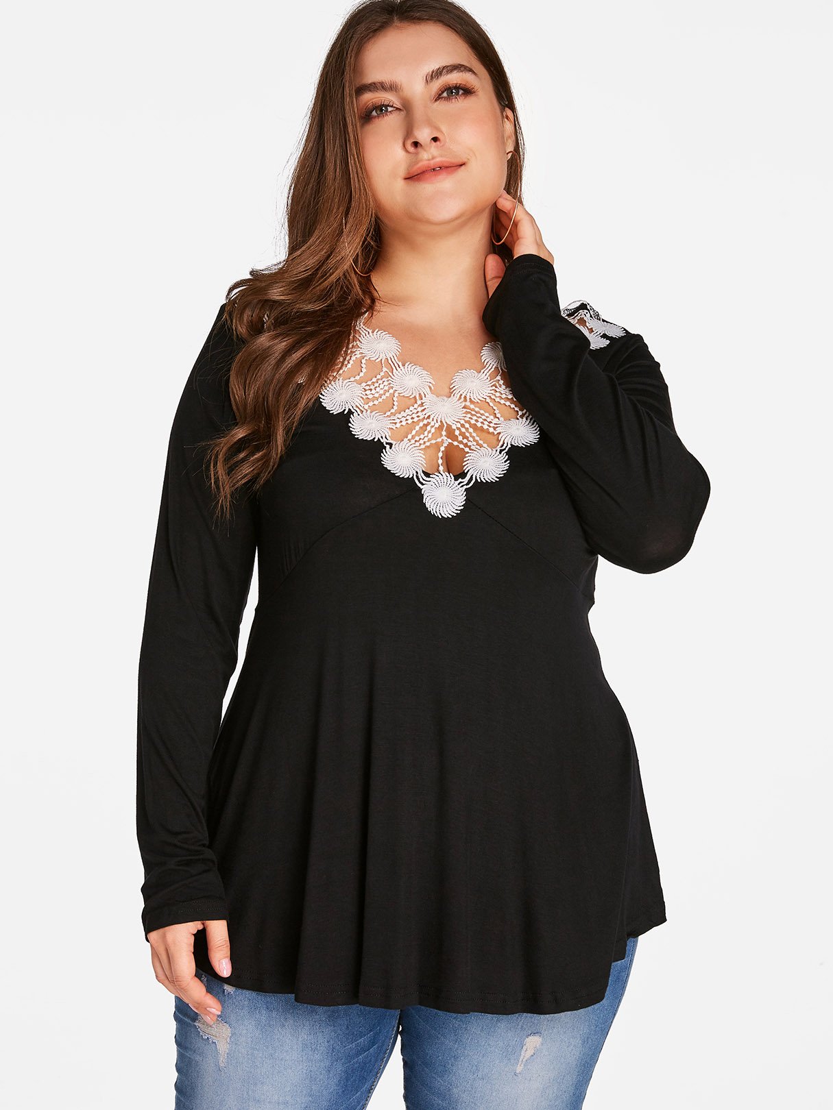 OEM ODM Plus Size Ladies Tops Blouses
