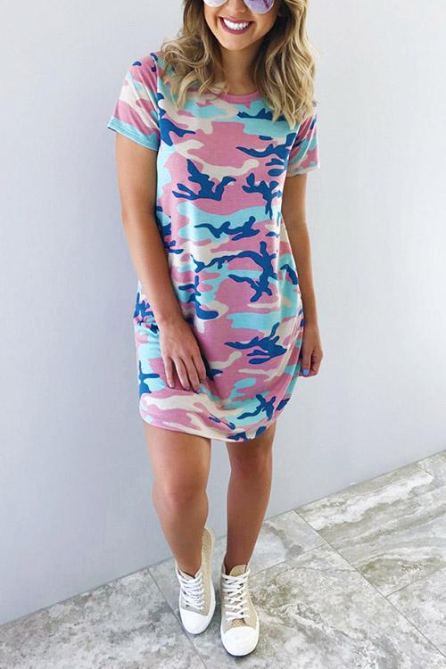 OEM Ladies Camo Casual Dresses