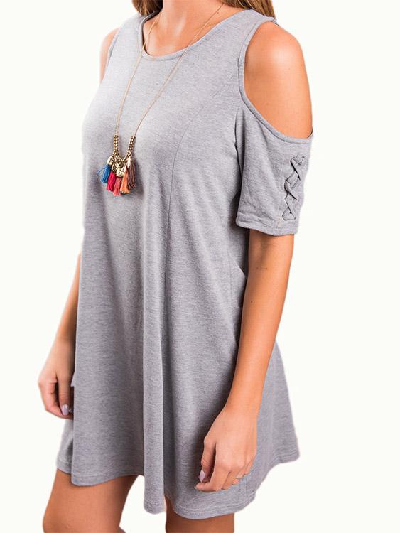 OEM Ladies Grey Mini Dresses