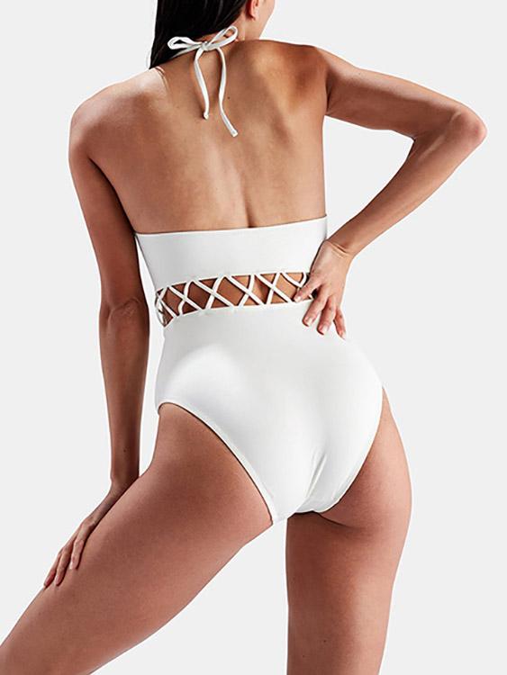 NEW FEELING Womens White Bikinis