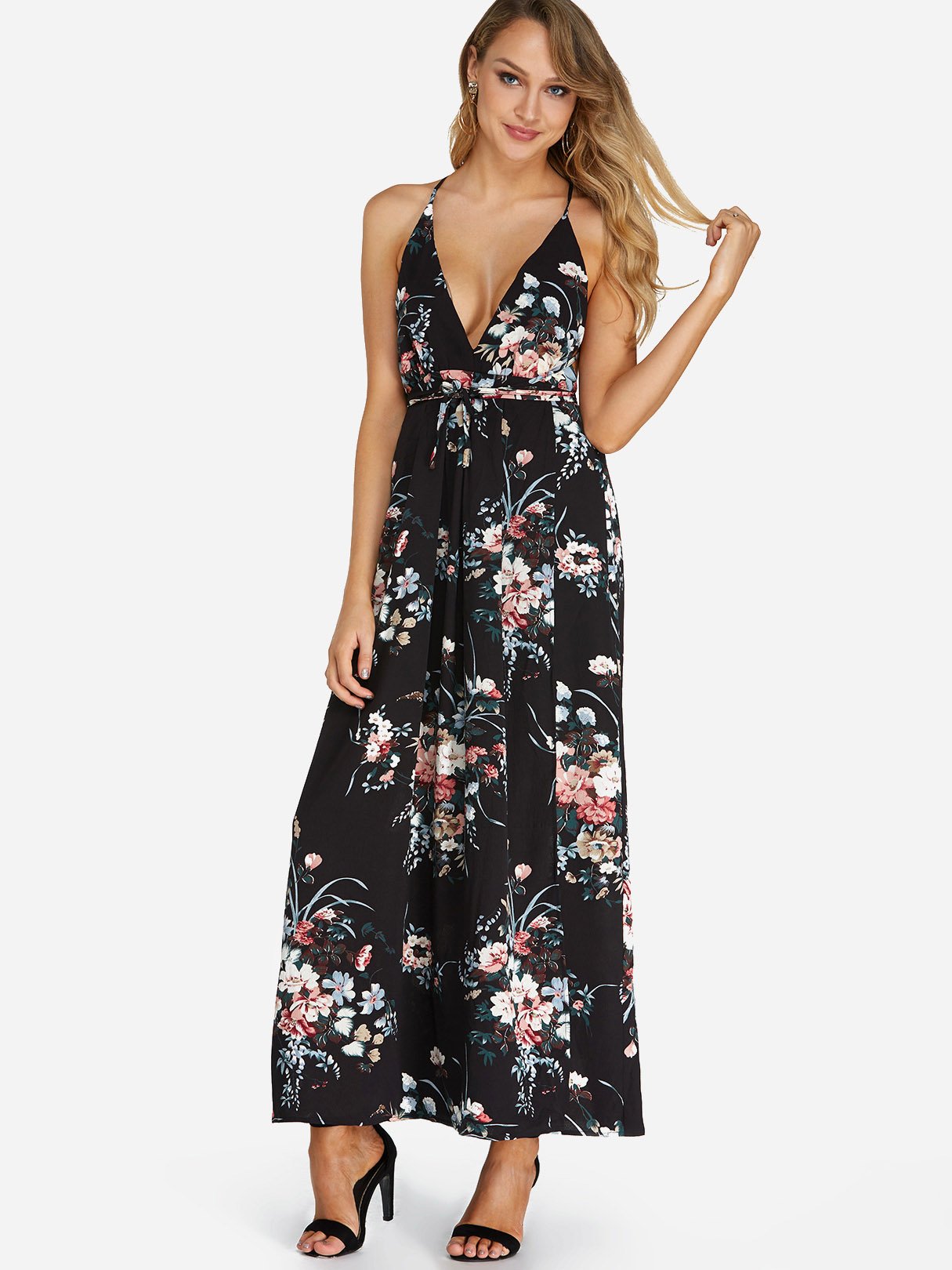 OEM Ladies Black Maxi Dresses