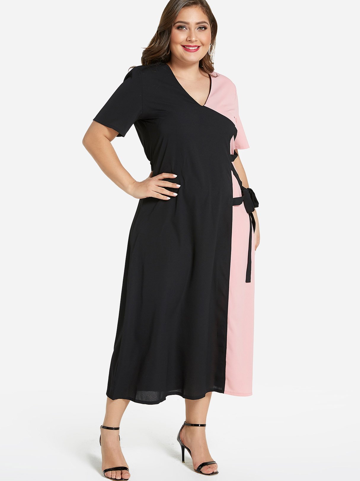 ODM Ladies Short Sleeve Plus Size Dress