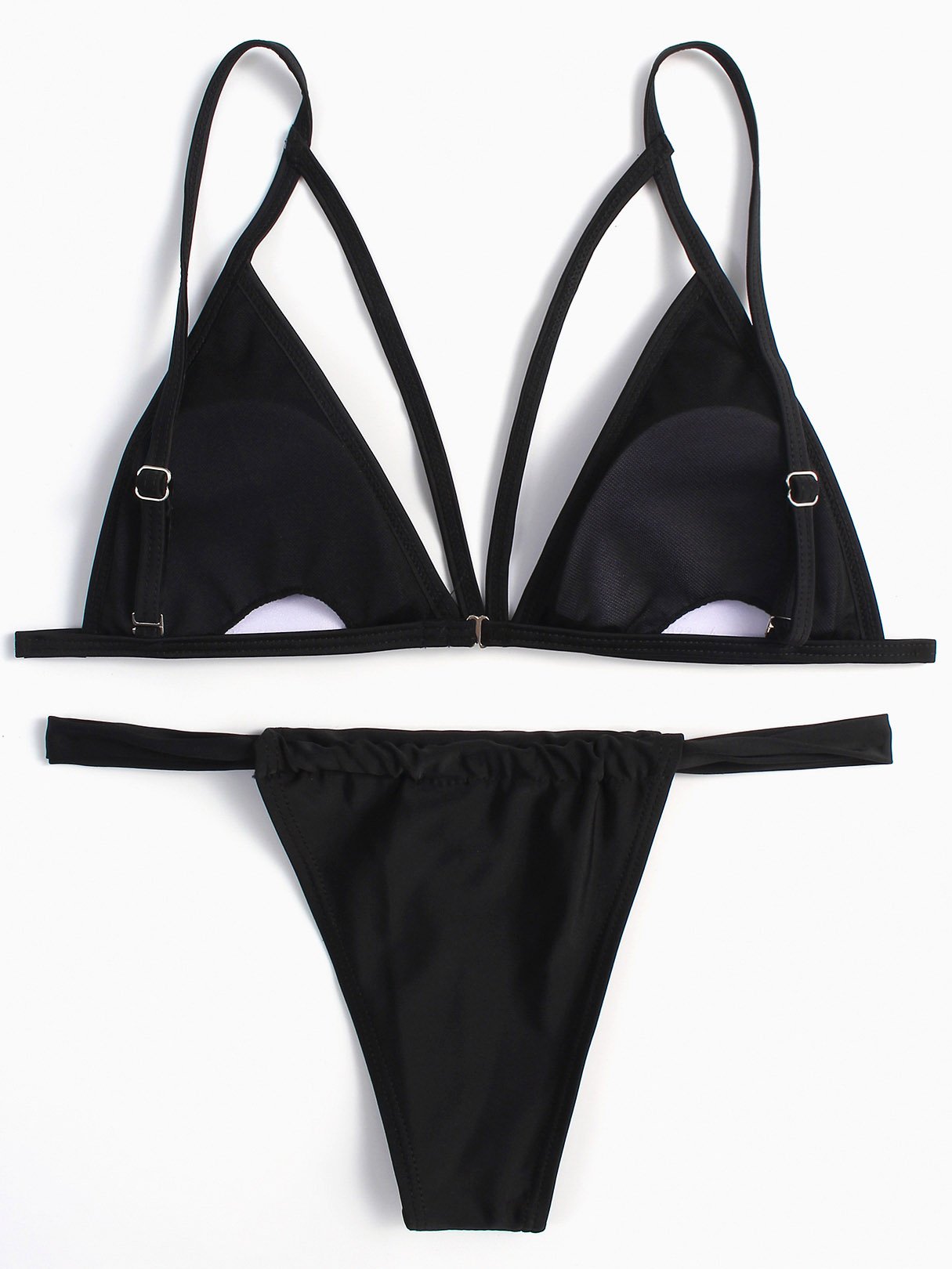 NEW FEELING Womens Black Bikinis