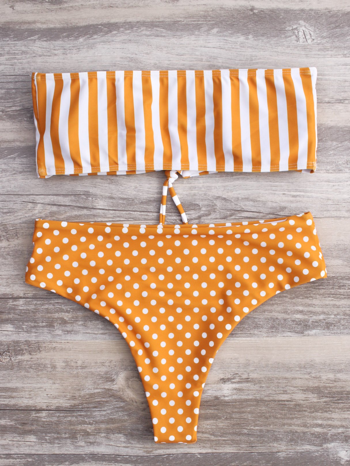NEW FEELING Womens Yellow Bikinis