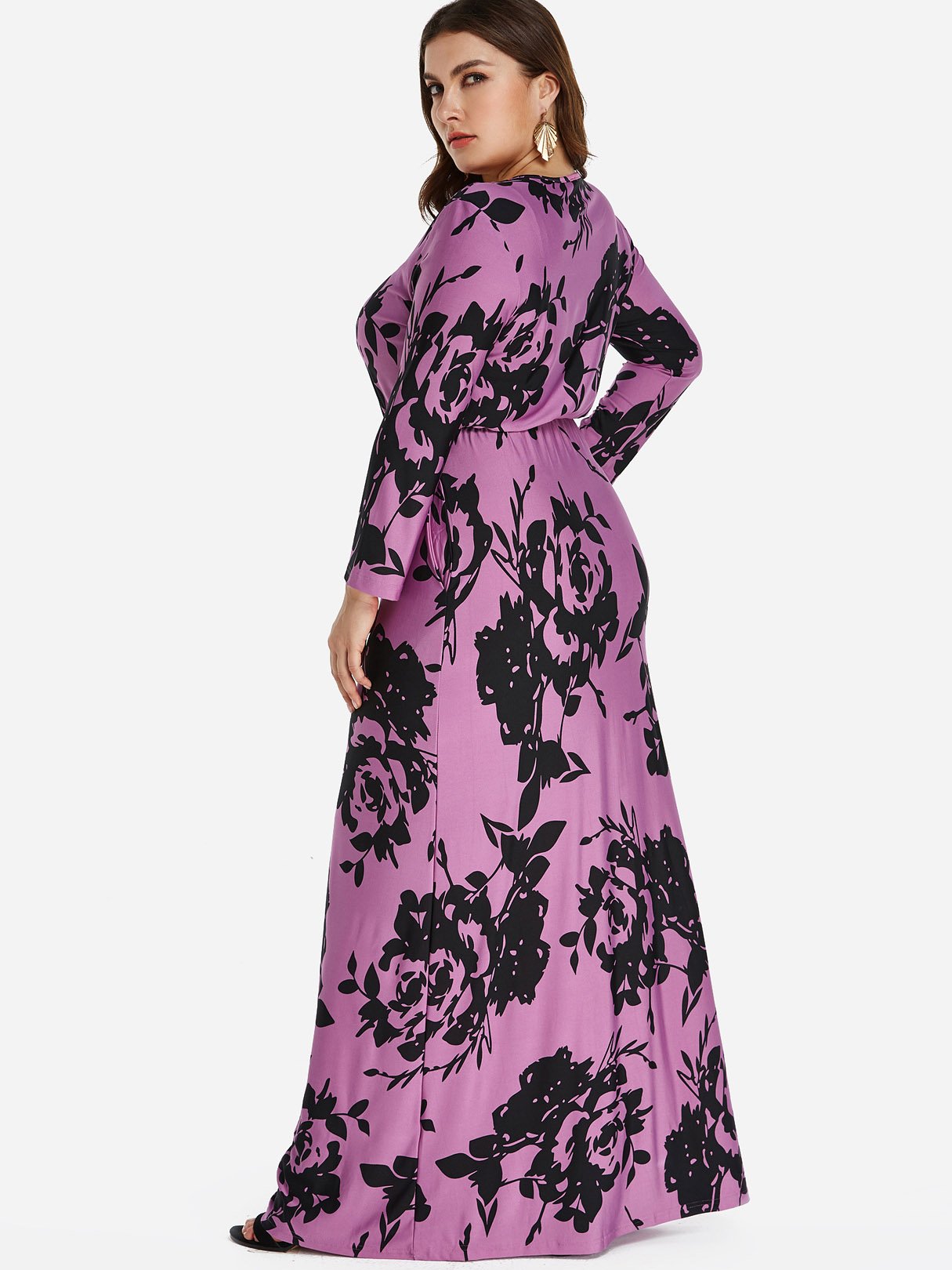 Custom Womens Long Sleeve Plus Size Dress