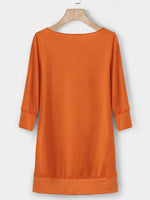 NEW FEELING Womens Orange Casual Dresses