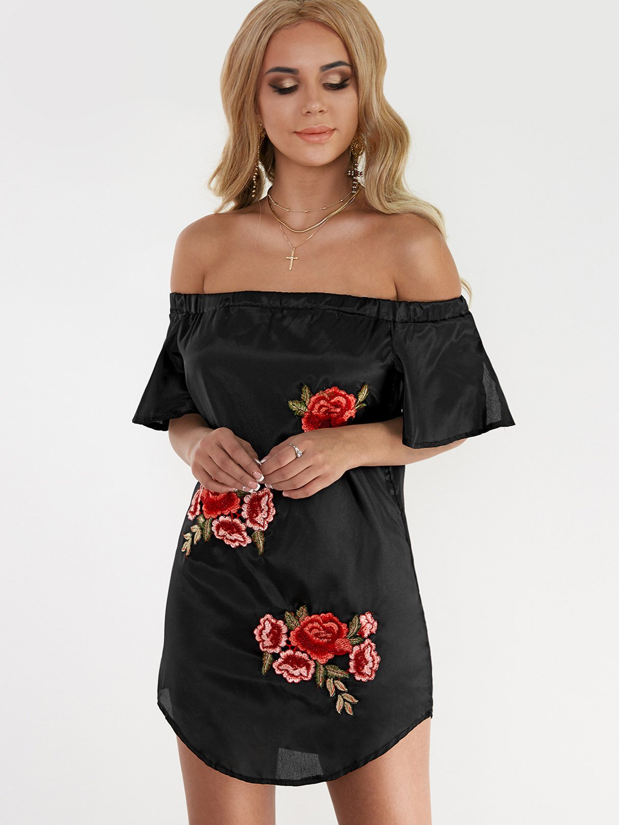 ODM Ladies Short Sleeve Mini Dress