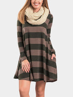 OEM Ladies Striped Casual Dresses