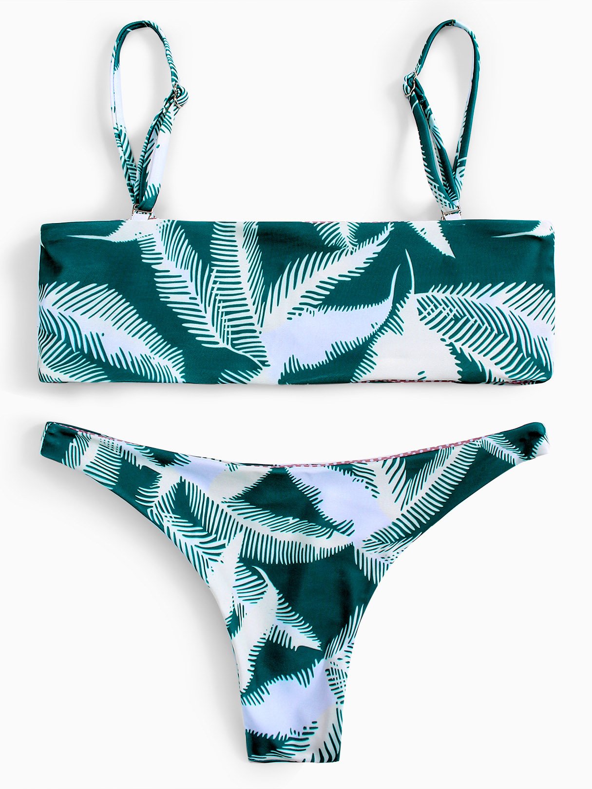 NEW FEELING Womens Green Bikinis