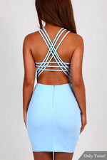 NEW FEELING Womens Blue Mini Dresses