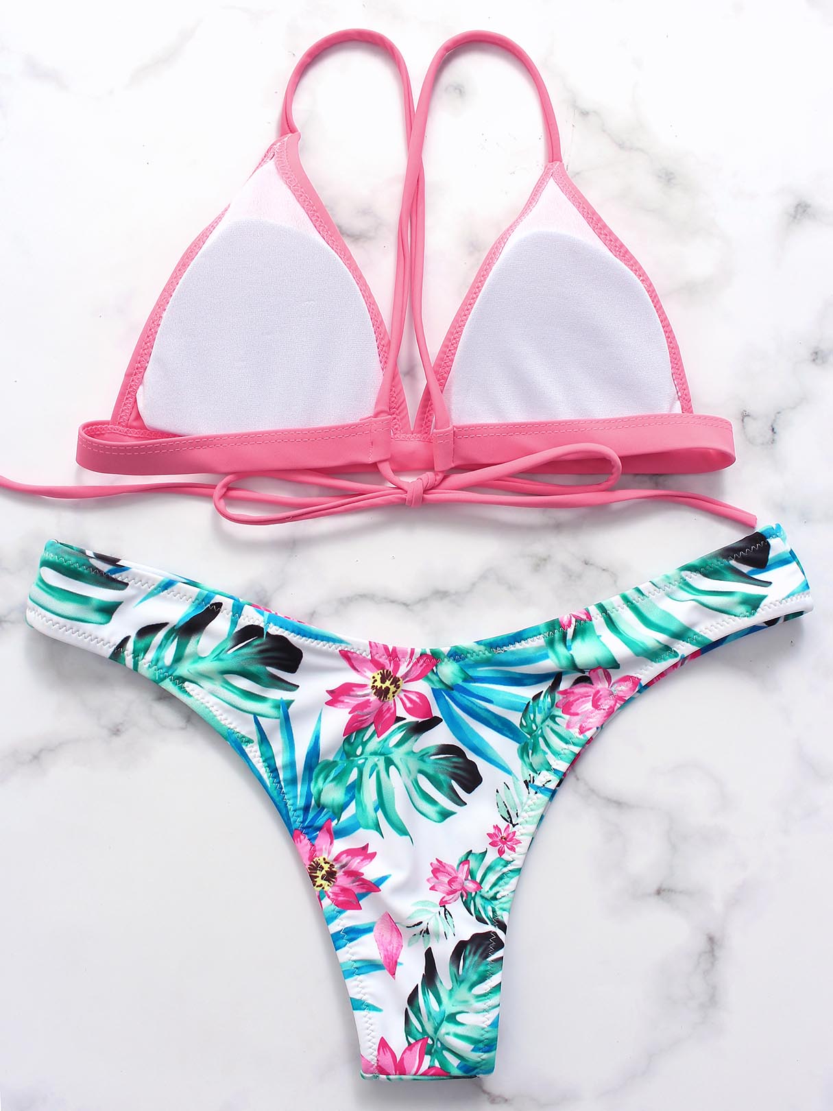 NEW FEELING Womens Floral Bikinis