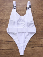 NEW FEELING Womens White One-Pieces