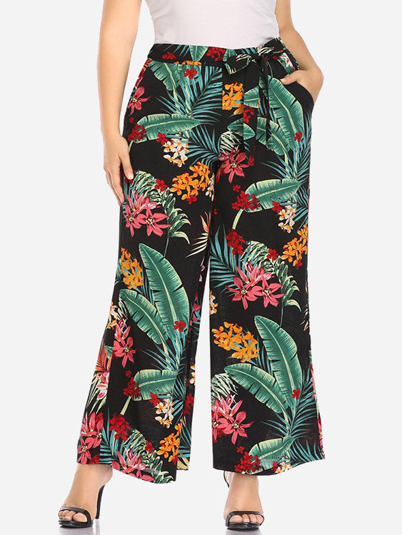 NEW FEELING Womens Floral Plus Size Bottoms