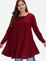 OEM ODM Ladies Blue Plus Size Tops