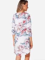 NEW FEELING Womens White Floral Dresses