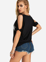 NEW FEELING Womens Black T-Shirts
