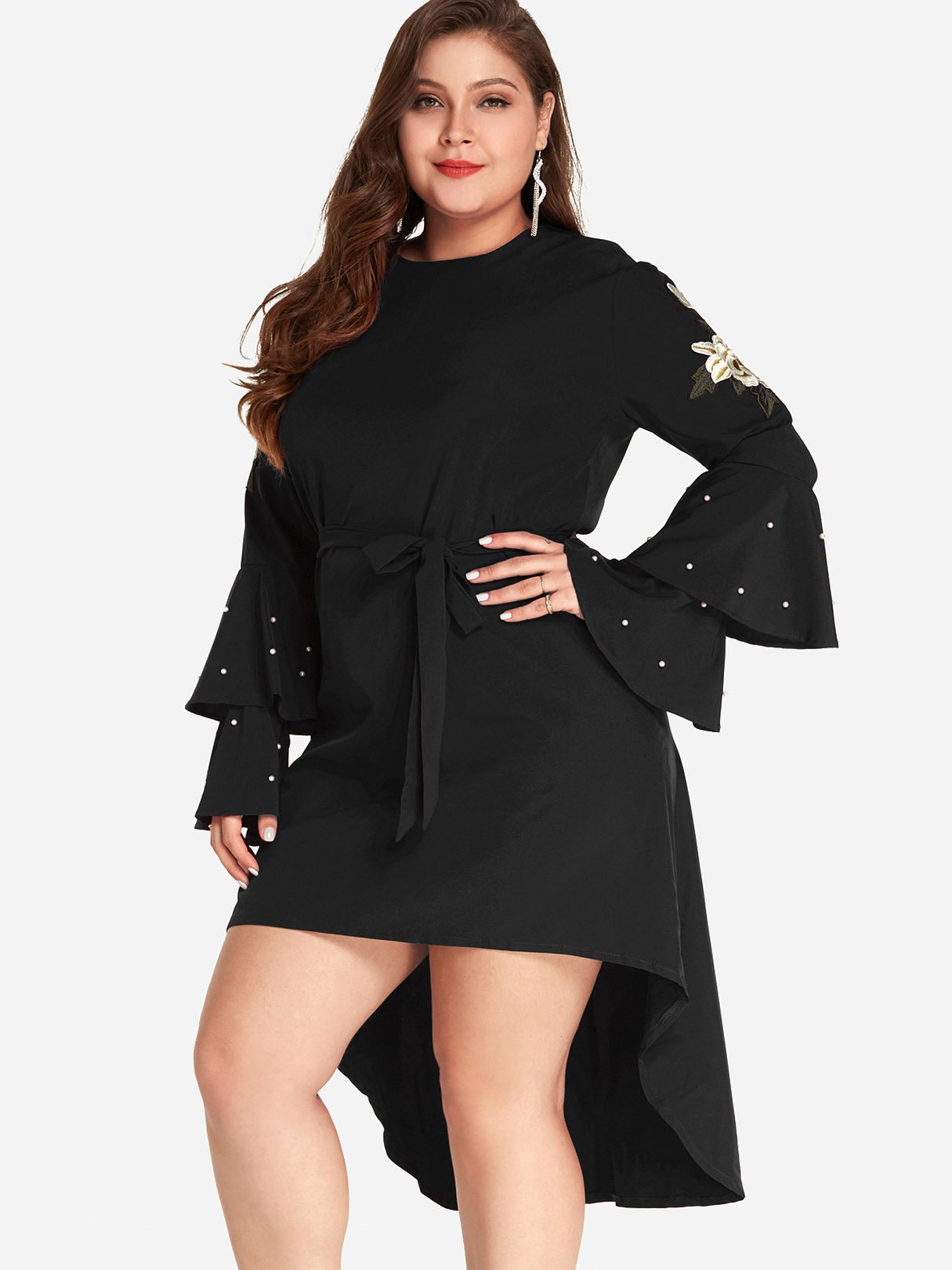 OEM Ladies Black Plus Size Dresses
