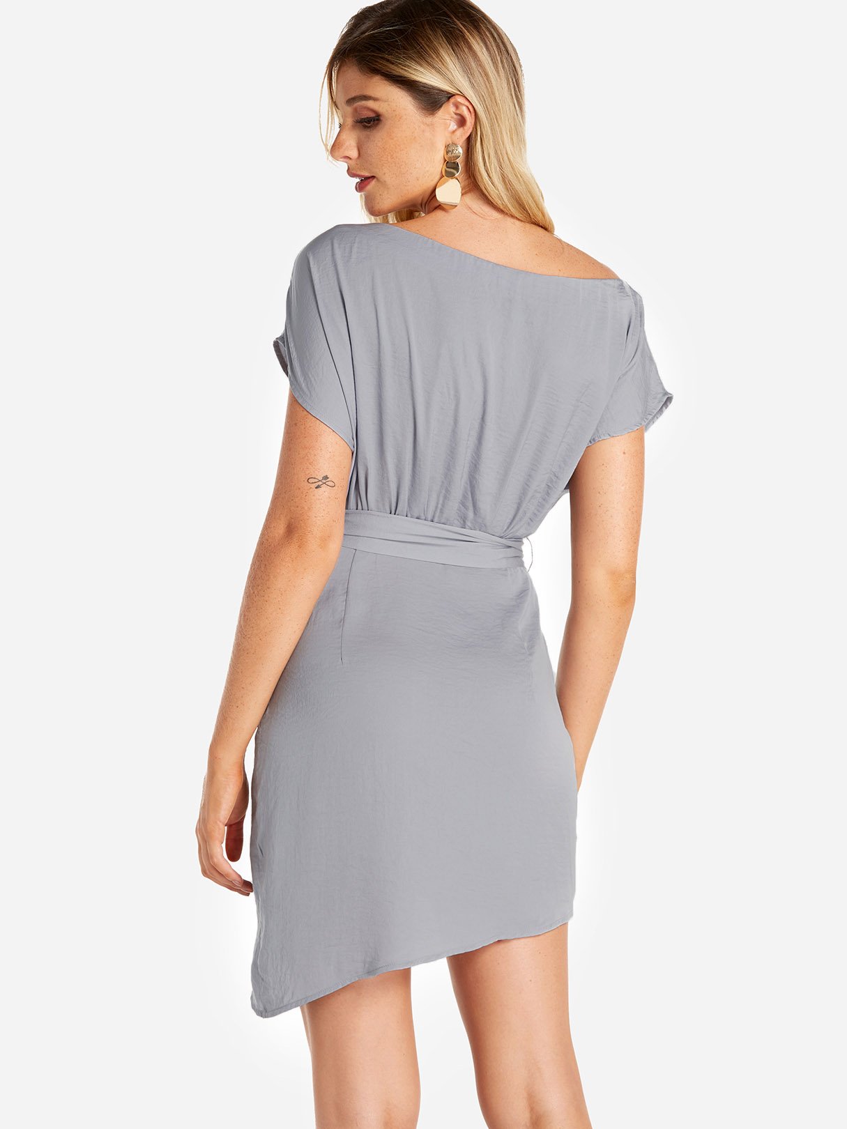 NEW FEELING Womens Grey Casual Dresses