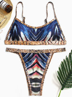 Wholesale Round Neck Sleeveless Two Piece Bikinis