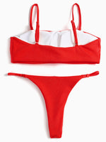 NEW FEELING Womens Red Bikinis