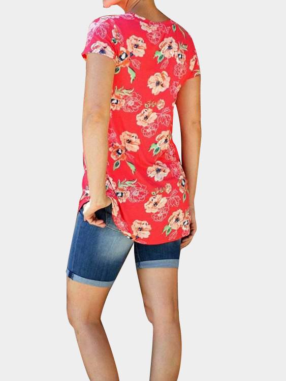 NEW FEELING Womens Red T-Shirts
