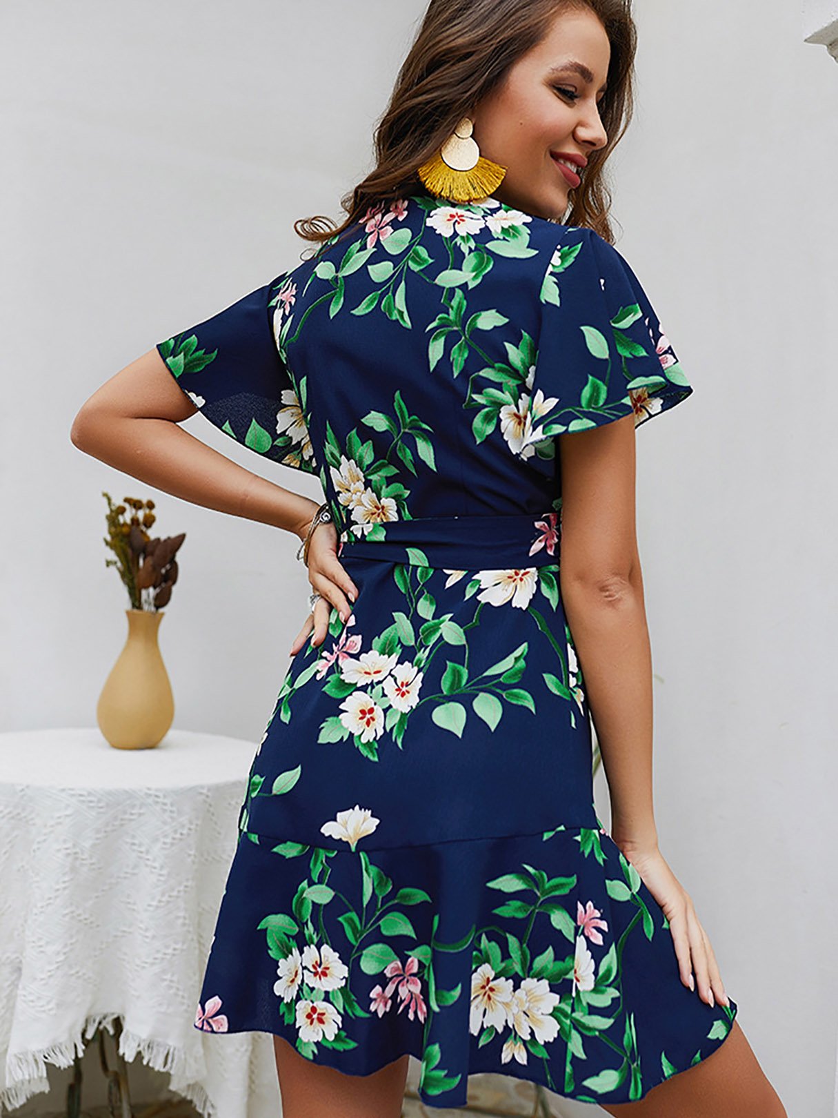 OEM ODM Ladies Pink Floral Dresses