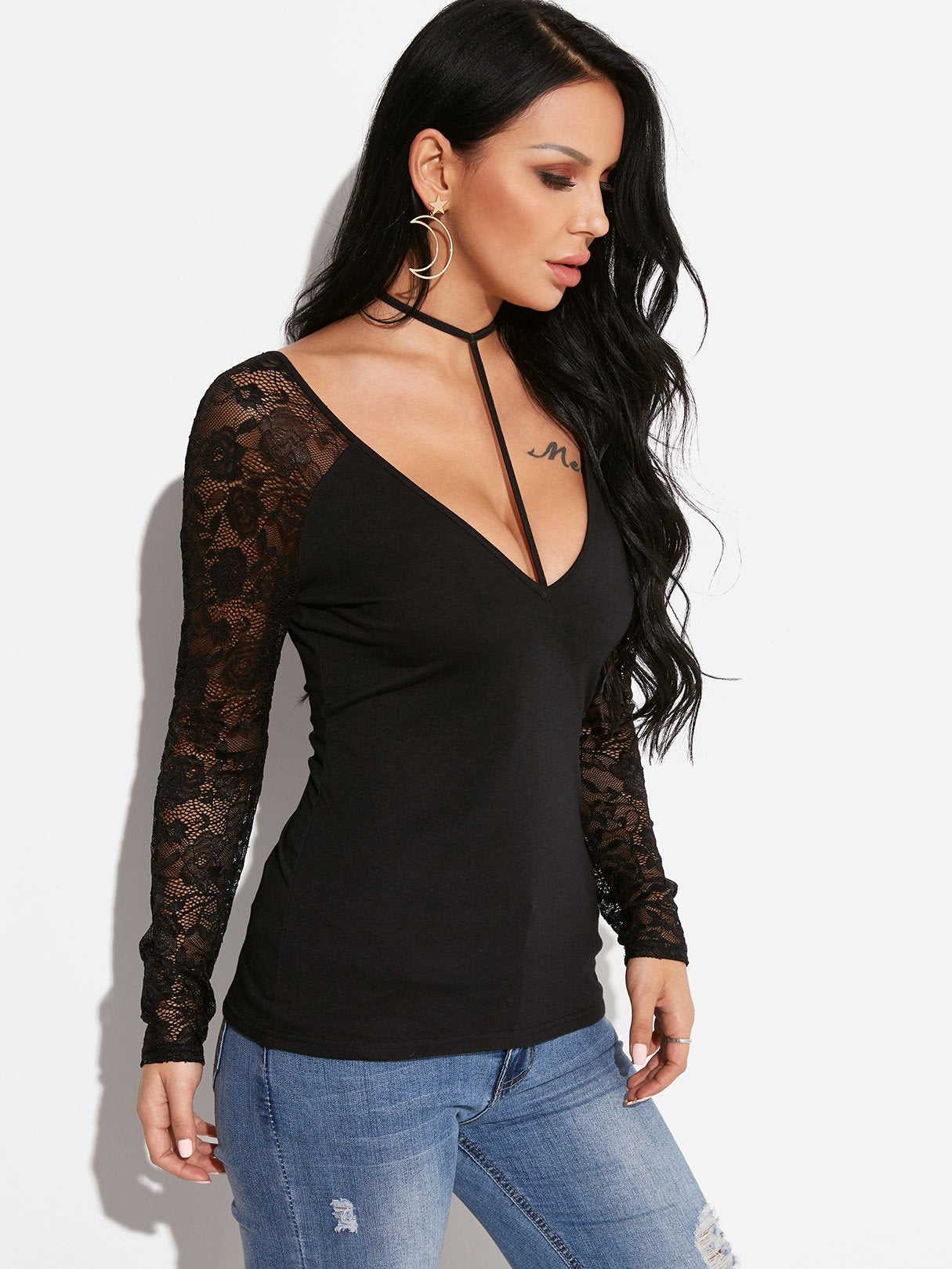 OEM Ladies Black T-Shirts