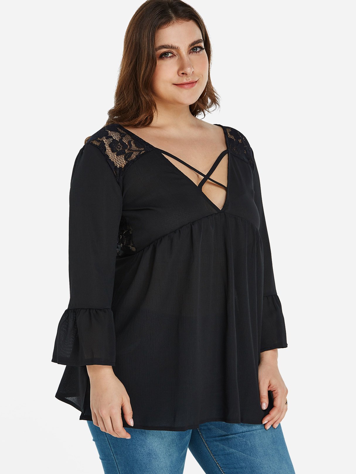 ODM Ladies Long Sleeve Plus Size Tops
