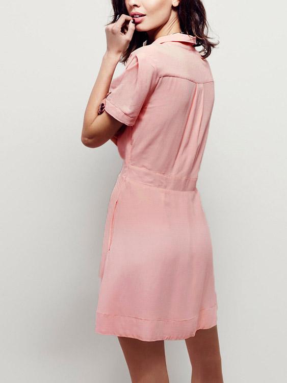 OEM Ladies Pink Mini Dresses