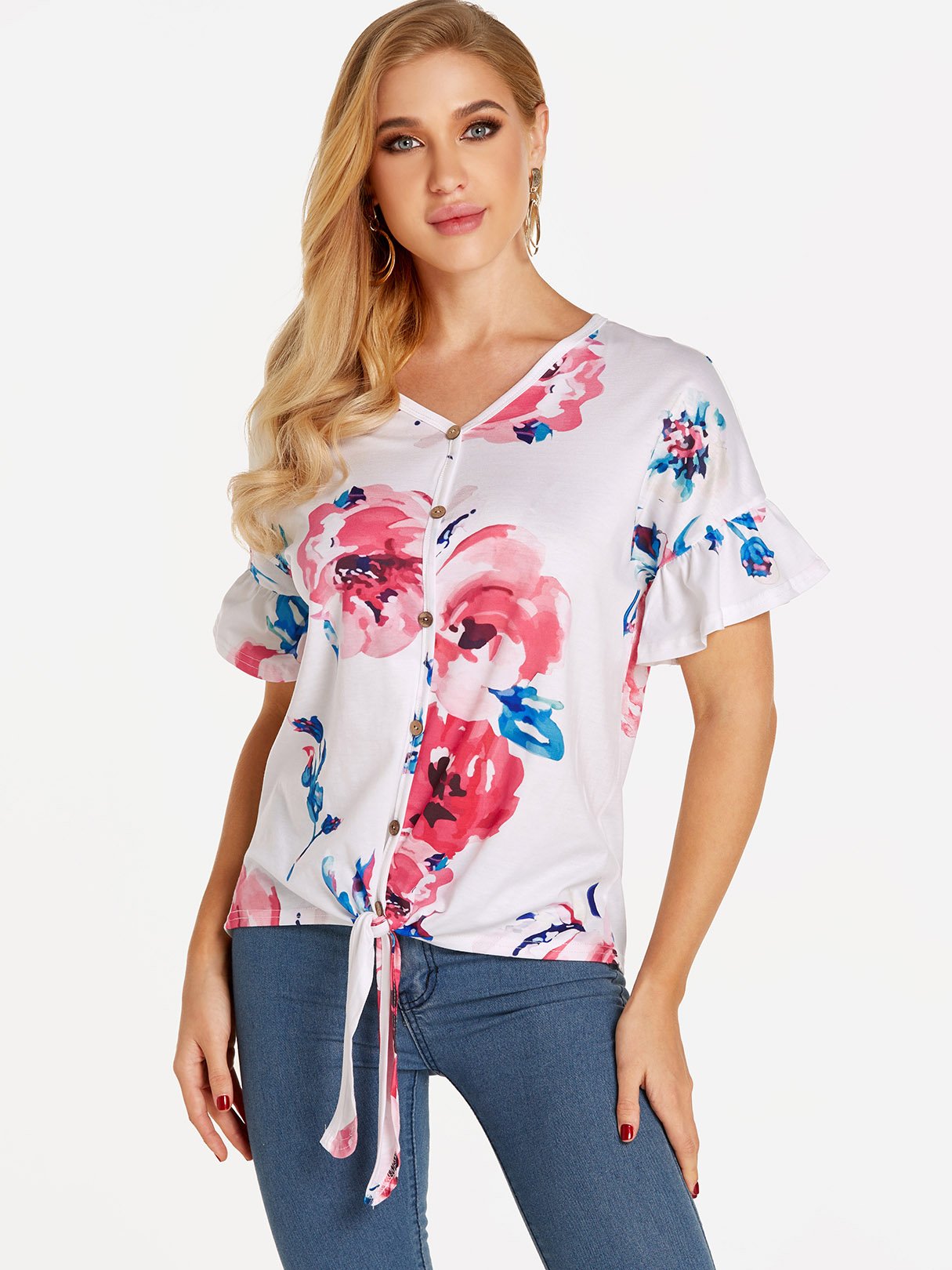 Custom Ladies V-Neck T-Shirts